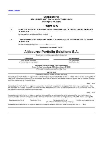 Vorschaubild Altisource Portfolio Solutions
 10-Q Quartalsbericht  