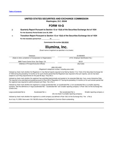 Thumbnail Illumina 10-Q Quarterly Report FY 