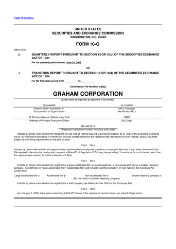Thumbnail Graham Corporation
 10-Q Quarterly Report FY 