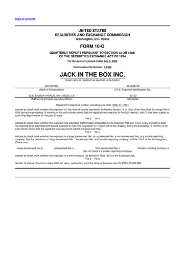 Vorschaubild Jack in the Box
 10-Q Quartalsbericht  