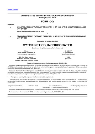 Thumbnail Cytokinetics
 10-Q Quarterly Report FY 