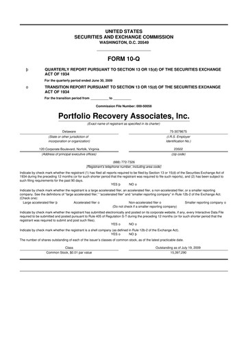 Thumbnail PRA Group
 10-Q Quarterly Report FY 