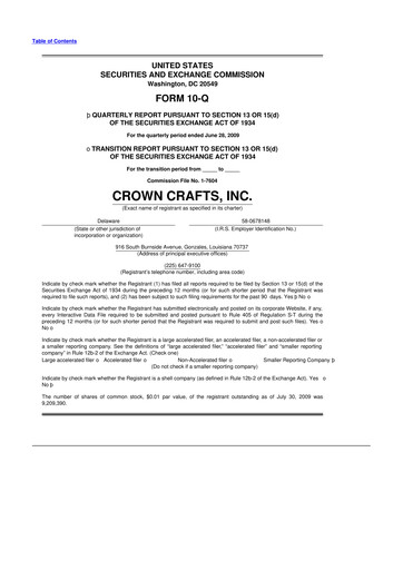 Thumbnail Crown Crafts 10-Q Quarterly Report FY 