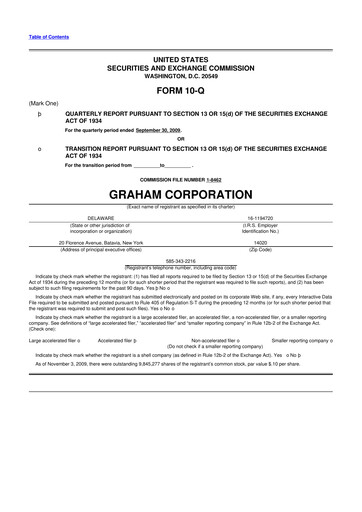 Thumbnail Graham Corporation
 10-Q Quarterly Report FY 