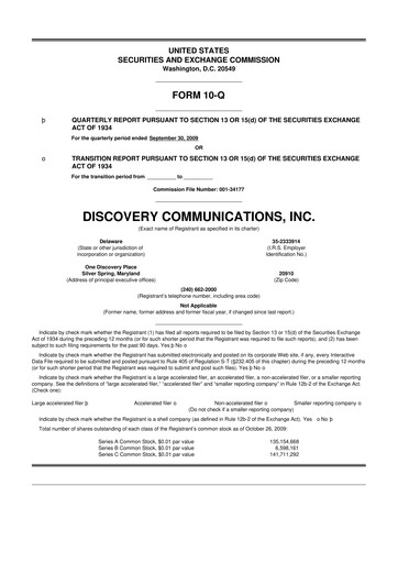 Thumbnail Warner Bros. Discovery 10-Q Quarterly Report FY 