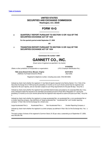 Thumbnail Tegna 10-Q Quarterly Report FY 