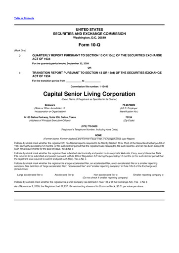 Thumbnail Sonida Senior Living 10-Q Quarterly Report FY 