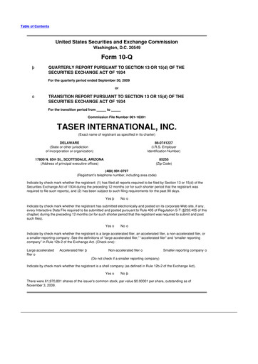 Thumbnail Axon Enterprise
 10-Q Quarterly Report FY 