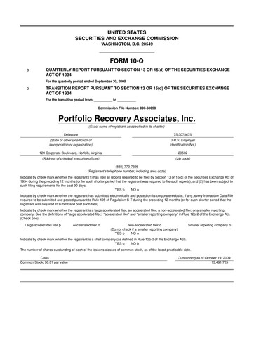 Thumbnail PRA Group
 10-Q Quarterly Report FY 