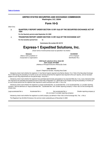 Thumbnail XPO Logistics 10-Q Quarterly Report FY 