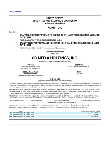 Thumbnail iHeartMedia
 10-Q Quarterly Report FY 
