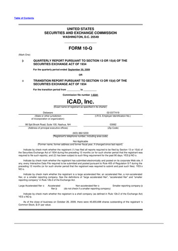 Thumbnail iCAD 10-Q Quarterly Report FY 