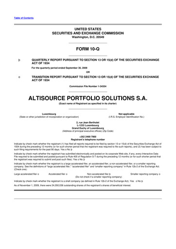 Vorschaubild Altisource Portfolio Solutions
 10-Q Quartalsbericht  