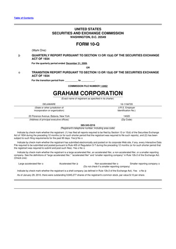 Thumbnail Graham Corporation
 10-Q Quarterly Report FY 