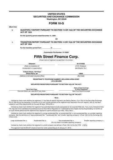 Thumbnail Oaktree Specialty Lending Corporation 10-Q Quarterly Report FY 
