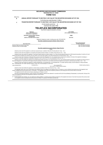 Thumbnail Teleflex 10-K Annual Report 