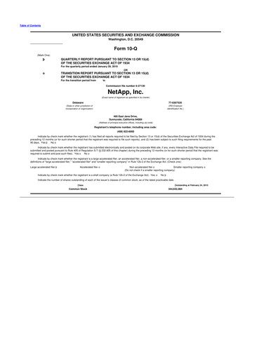 Thumbnail NetApp
 10-Q Quarterly Report FY 