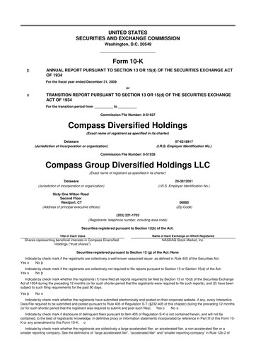 Thumbnail Compass Diversified Holdings 10-K Annual Report 