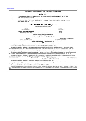 Vorschaubild G-III Apparel Group 10-K Jahresbericht 