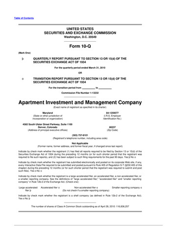 Thumbnail Aimco 10-Q Quarterly Report FY 