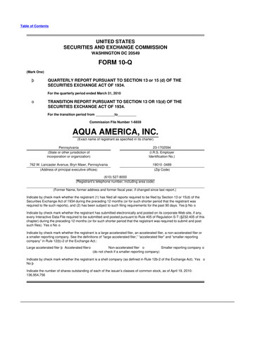 Thumbnail Essential Utilities
 10-Q Quarterly Report FY 