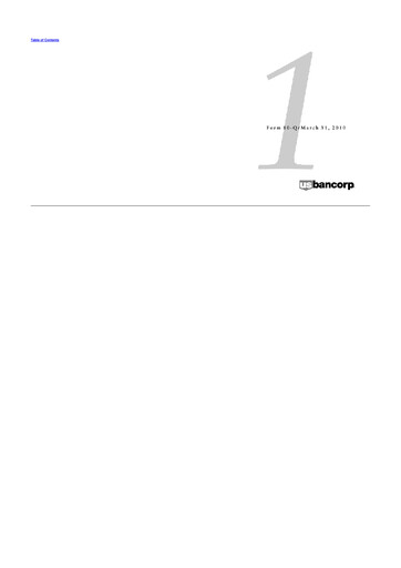 Thumbnail U.S. Bancorp 10-Q Quarterly Report FY2010 