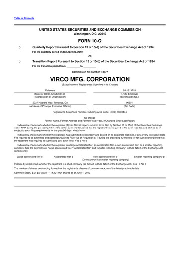 Thumbnail Virco Manufacturing 10-Q Quarterly Report FY 