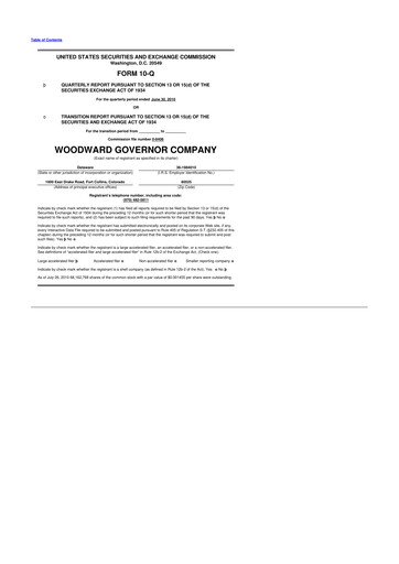 Thumbnail Woodward 10-Q Quarterly Report FY2010 