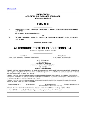Vorschaubild Altisource Portfolio Solutions
 10-Q Quartalsbericht  