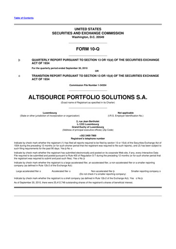 Vorschaubild Altisource Portfolio Solutions
 10-Q Quartalsbericht  