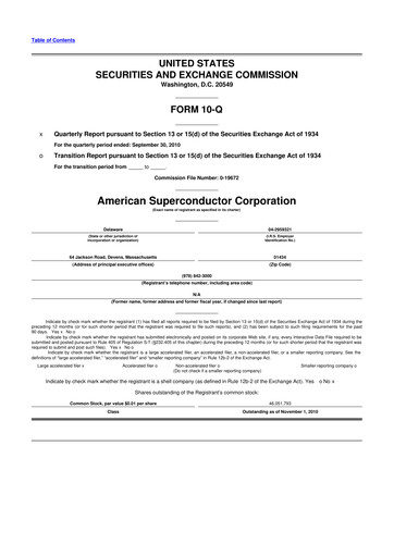 Thumbnail American Superconductor Corporation 10-Q Quarterly Report FY2011 