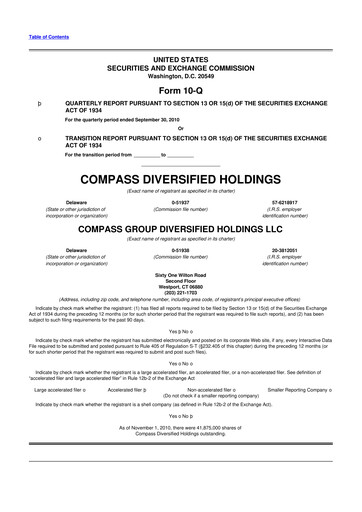 Thumbnail Compass Diversified Holdings 10-Q Quarterly Report FY 