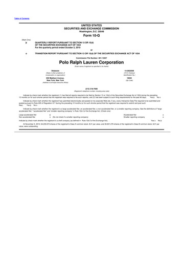 Thumbnail Ralph Lauren 10-Q Quarterly Report FY2011 