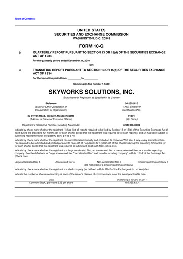 Thumbnail Skyworks Solutions
 10-Q Quarterly Report FY2011 