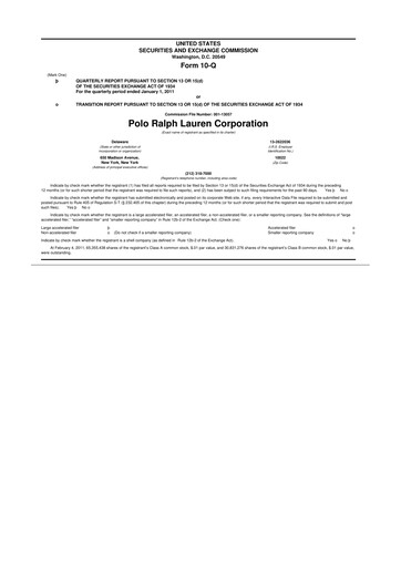 Thumbnail Ralph Lauren 10-Q Quarterly Report FY2011 