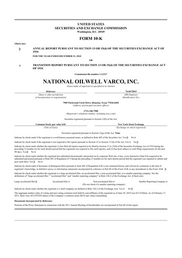 Thumbnail NOV 10-K Annual Report 2010