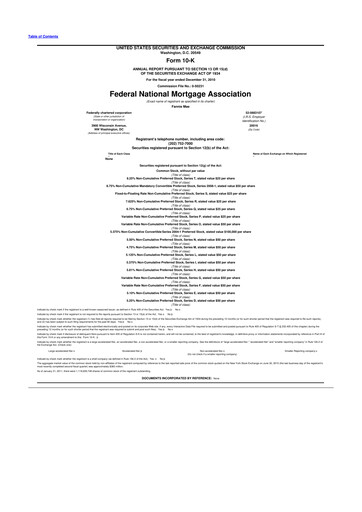 Miniature Fannie Mae
 10-K Rapport annuel 2010