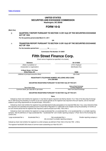 Thumbnail Oaktree Specialty Lending Corporation 10-Q Quarterly Report FY 