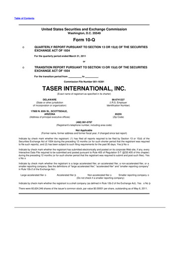 Thumbnail Axon Enterprise
 10-Q Quarterly Report FY 