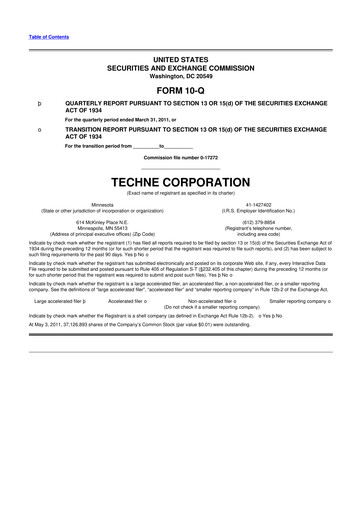 Vorschaubild Bio-Techne 10-Q Quartalsbericht 2011 