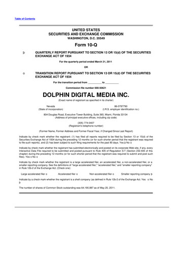 Thumbnail Dolphin Entertainment
 10-Q Quarterly Report FY 