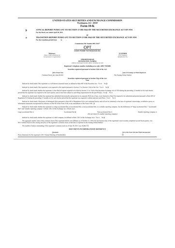 Thumbnail Ocean Power Technologies
 10-K Annual Report 