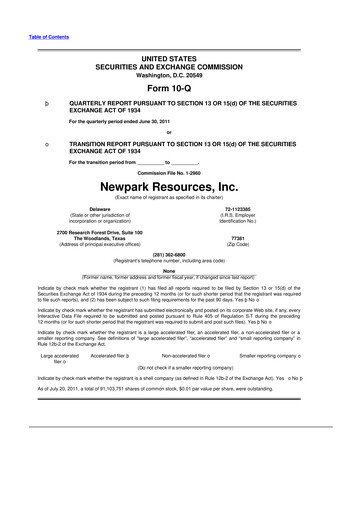 Thumbnail NPK International 10-Q Quarterly Report FY2011 