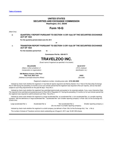 Thumbnail Travelzoo 10-Q Quarterly Report FY2011 
