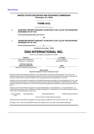 Thumbnail Digi International
 10-Q Quarterly Report FY2011 