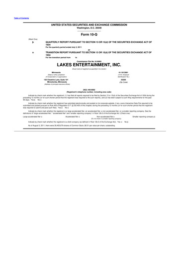 Thumbnail Golden Entertainment
 10-Q Quarterly Report FY2011 