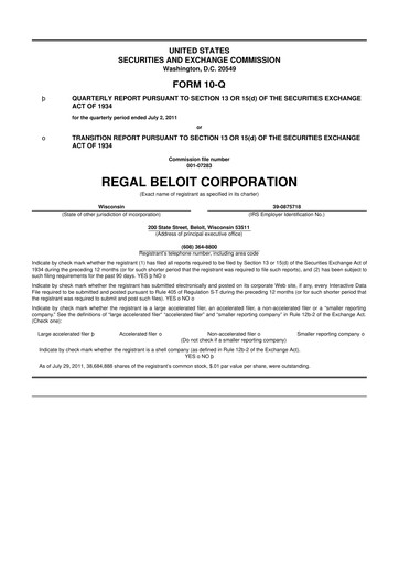 Thumbnail Regal Rexnord 10-Q Quarterly Report FY 