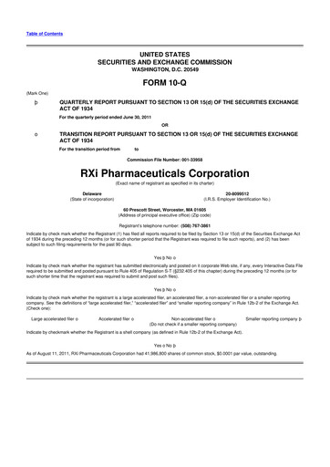 Miniature SELLAS Life Sciences 10-Q Rapport trimestriel 2011 