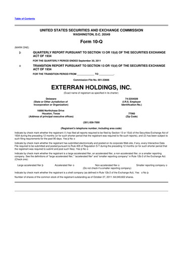 Thumbnail Archrock 10-Q Quarterly Report FY2011 