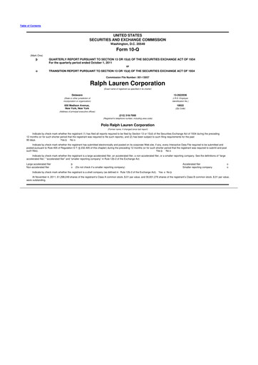 Thumbnail Ralph Lauren 10-Q Quarterly Report FY2012 